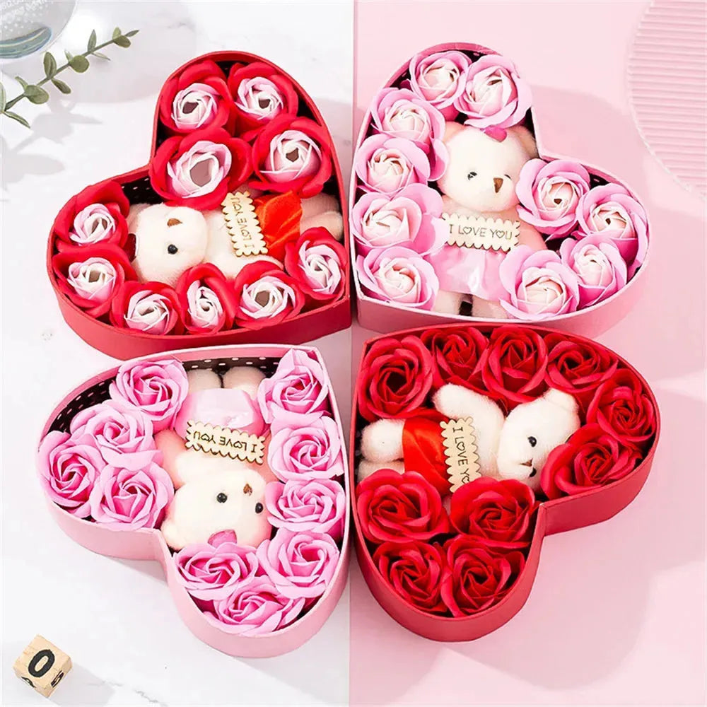 Heart-shaped Rose Red Gift Box New Year Christmas Gift Box Valentine's Day Christmas Gift Mother's Day Birthday Gift - Bellarte Enchanté Heart-shaped Rose Red Gift Box New Year Christmas Gift Box Valentine's Day Christmas Gift Mother's Day Birthday Gift